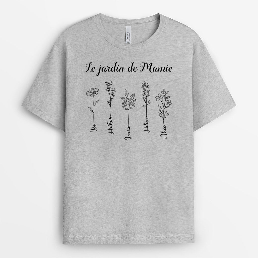 Le Jardin de Maman Mamie - Cadeau Personnalisé | T-shirt pour Maman Mamie