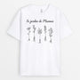 0985AFR2 Cadeau Personnalise T shirt Jardin Maman Mamie