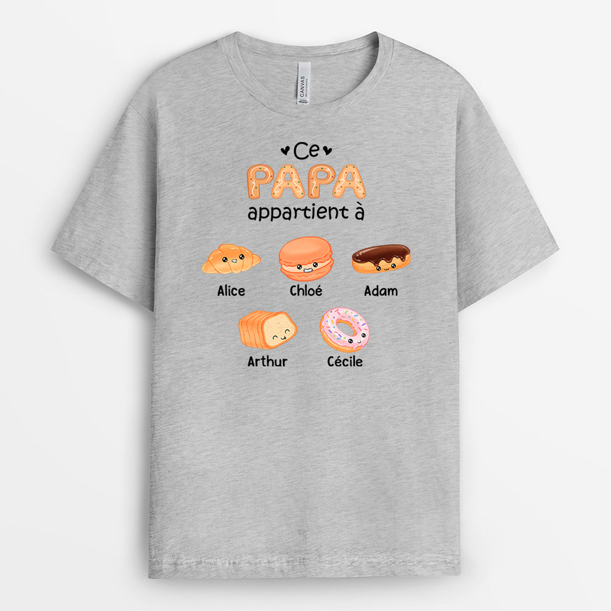 Ce Papy/Papa Appartient à - Cadeau Personnalisé | T-shirt pour Papa Papy