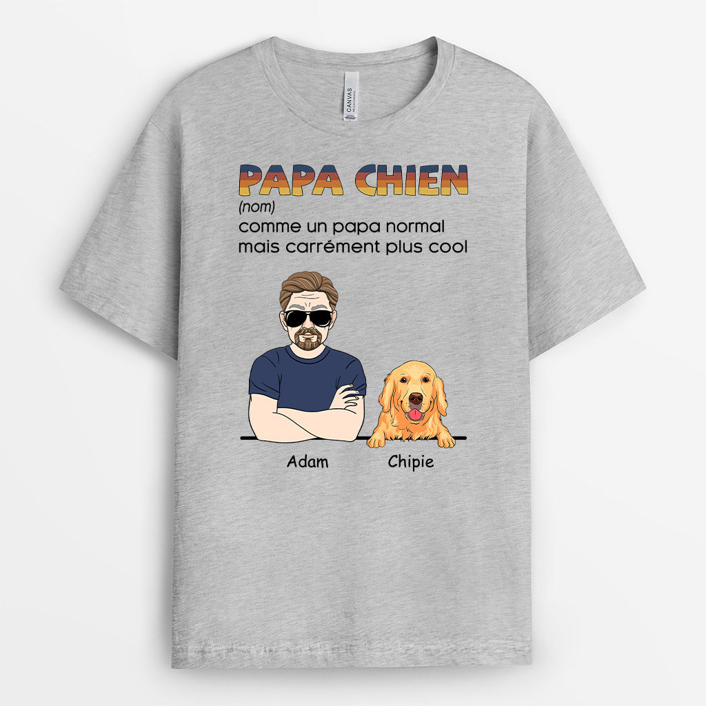 T-shirt Papa Chien Personnalisé