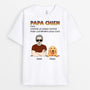 0998AFR2 Cadeau Personnalise T shirt Papa Cool Amoureux des chiens