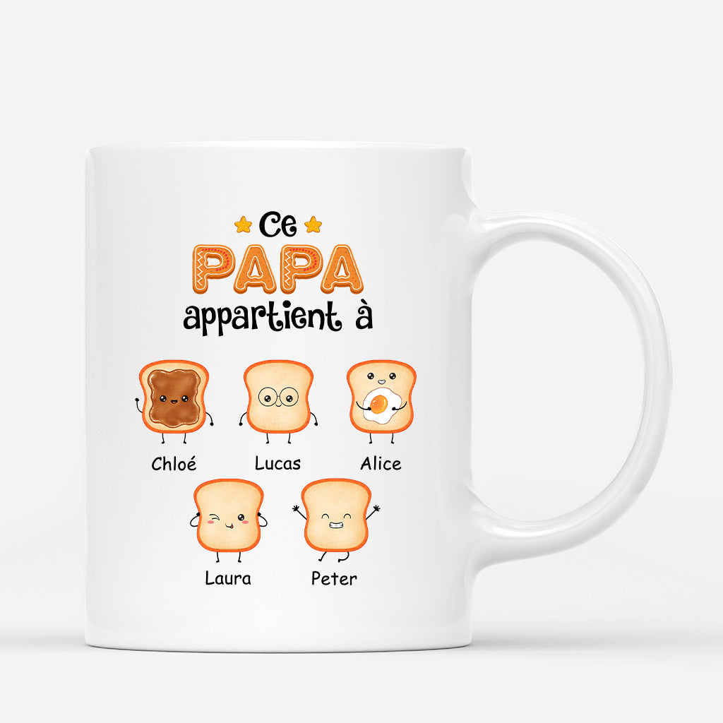 Ce Papy/Papa Appartient à - Cadeau Personnalisé | Mug pour Papa Papi