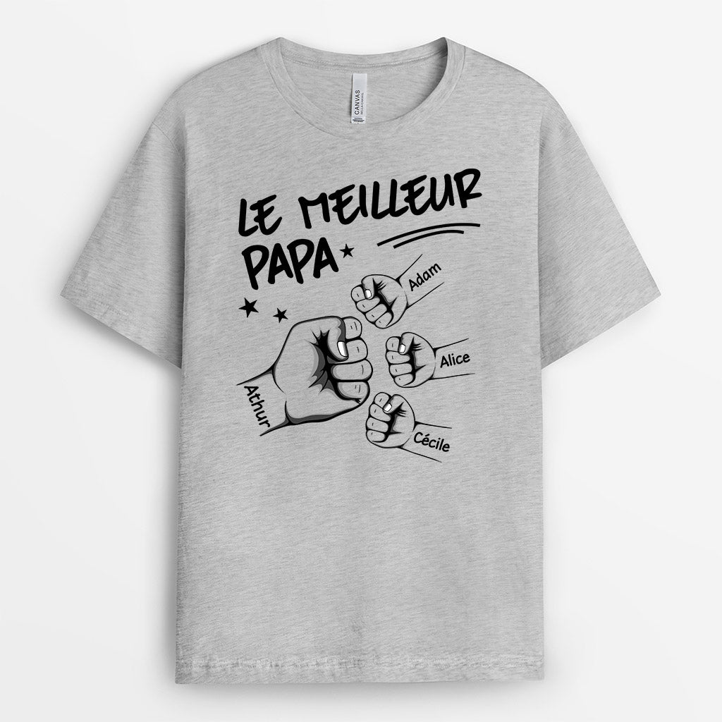 Le Meilleur Papa Papi - Cadeau Personnalisé | T-shirt pour Papa Papy