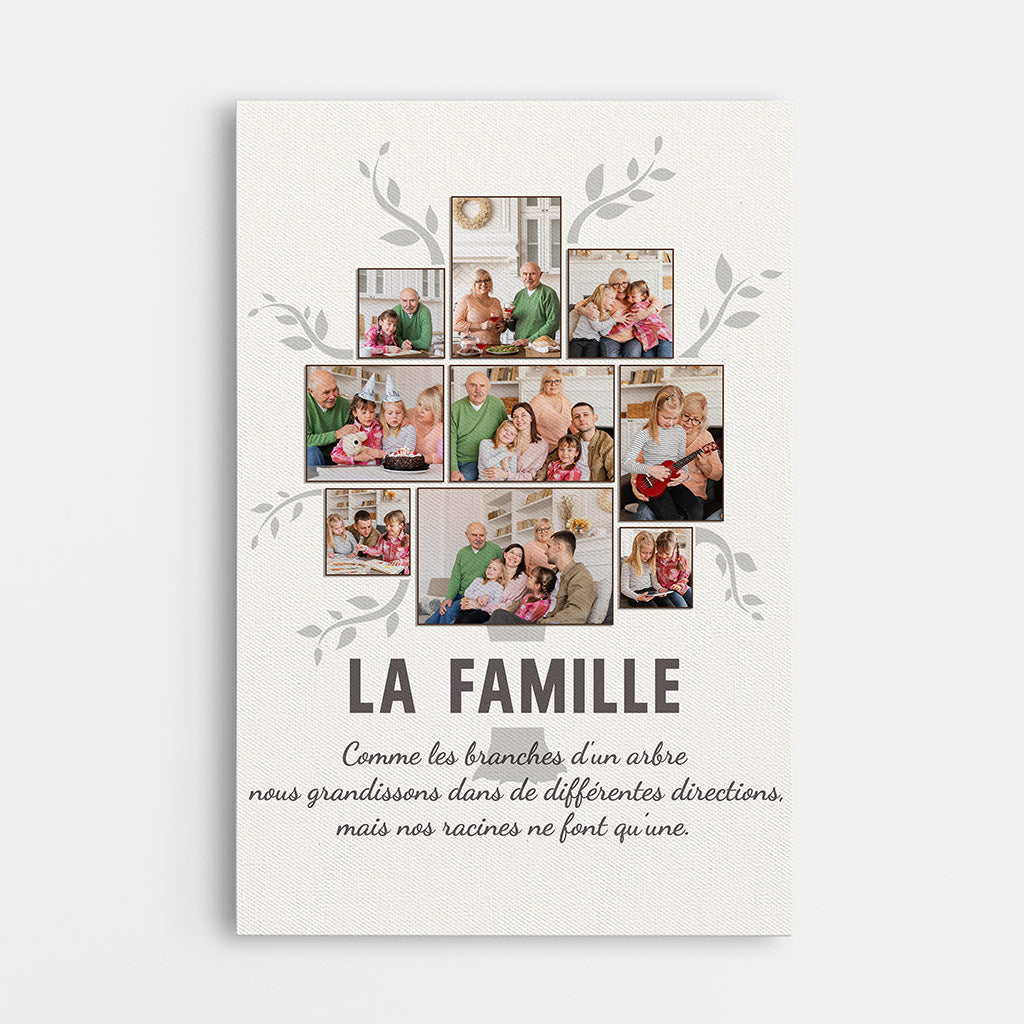 La Famille Comme Des Branches - Cadeau Personnalisé | Toile pour Famille