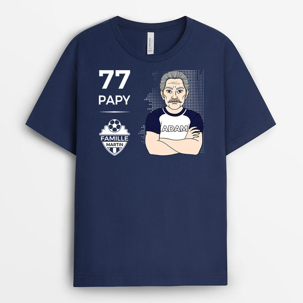 1009AFR2 Cadeau Personnalise T shirt Footballeur Papy Papa_9ac0b932 2e21 47c8 a860 0353a08fef3c