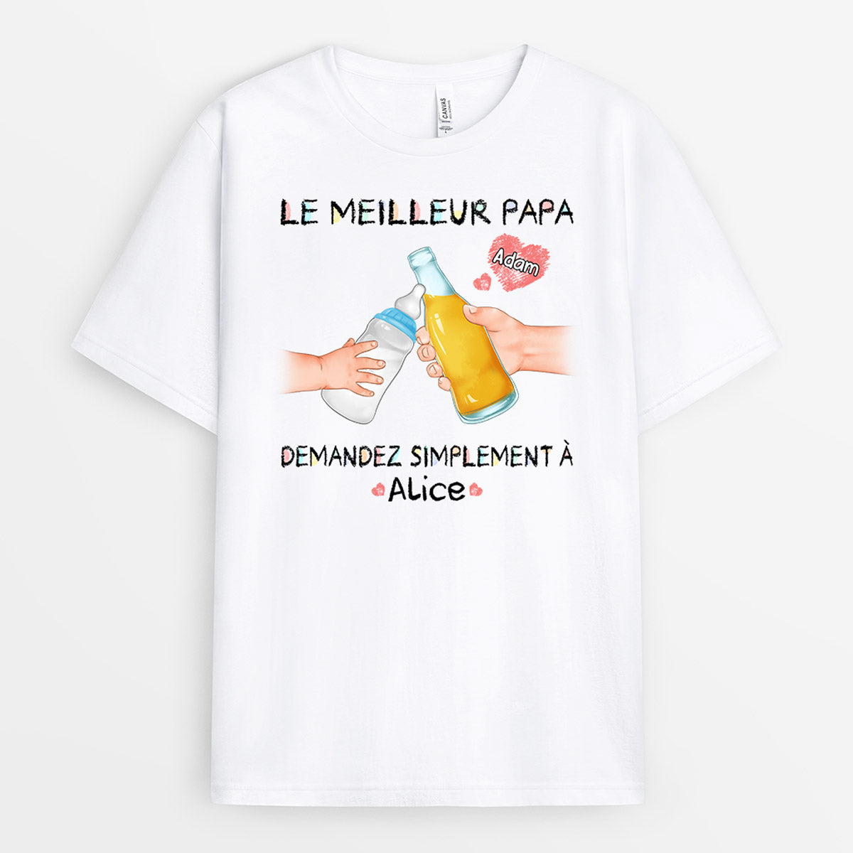 Le Meilleur Papa - Cadeau Personnalisé | T-shirt pour Papa Papi