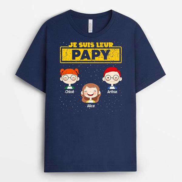 Papy Tee Shirt Homme PersonnalisÃ© Photo Papa T Shirt Pere Fille