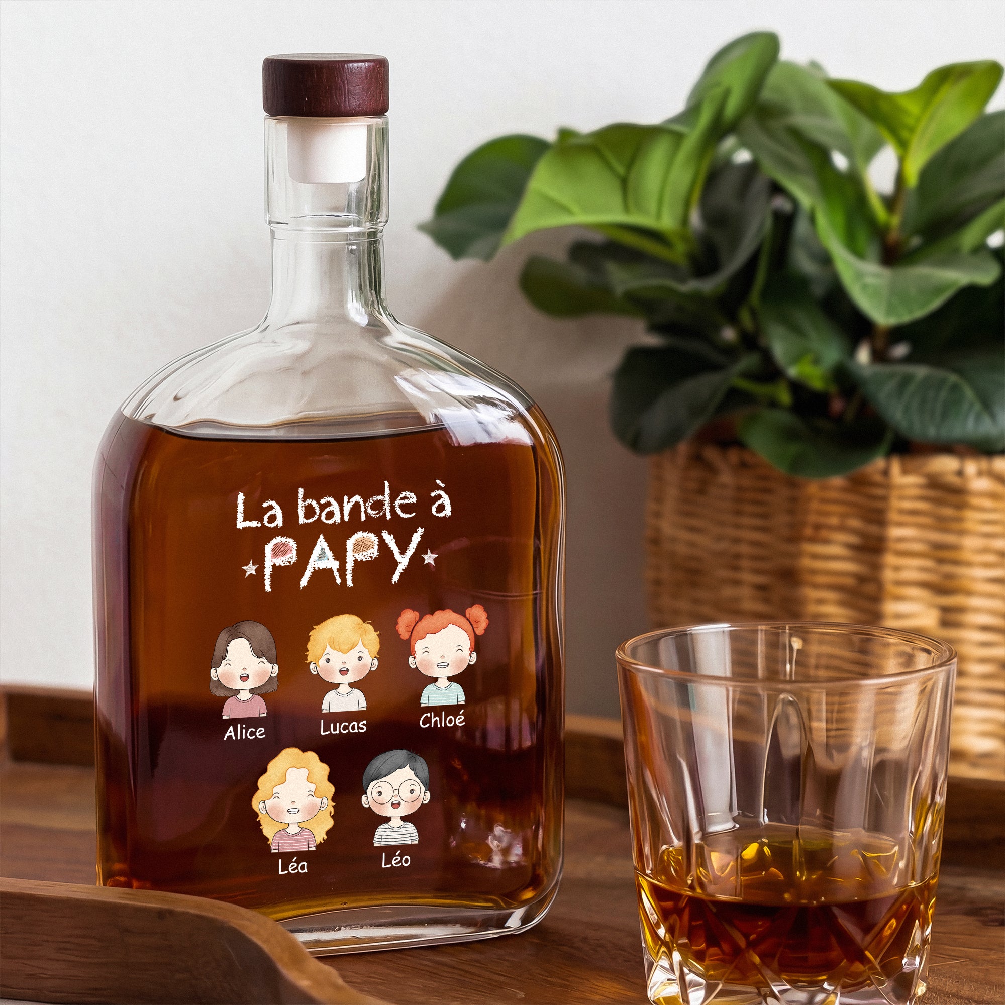 1017AFR2 la bande a papa et papy bouteille whisky personnalisee avec prenom 1017aicp0b