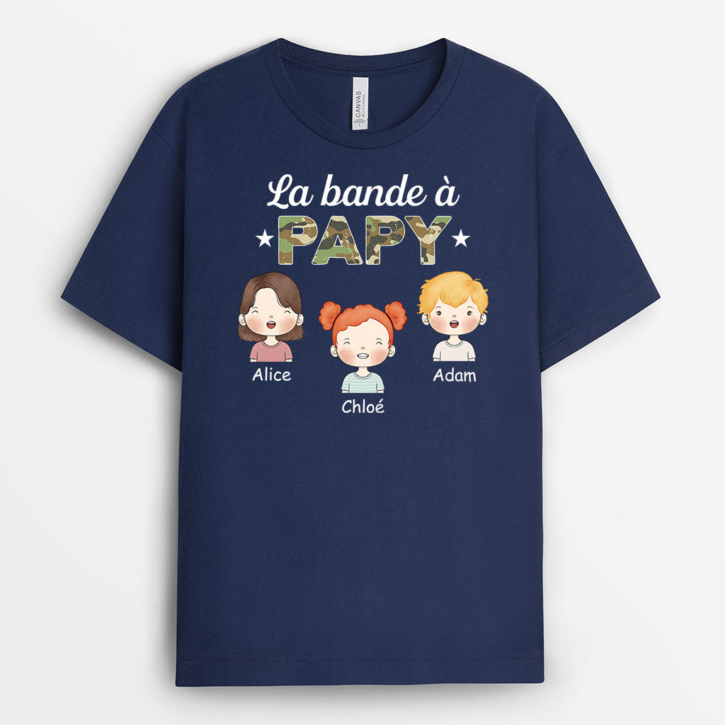 La Bande à Papa Papi Cadeau Personnalisé Tshirt pour Papa Papi