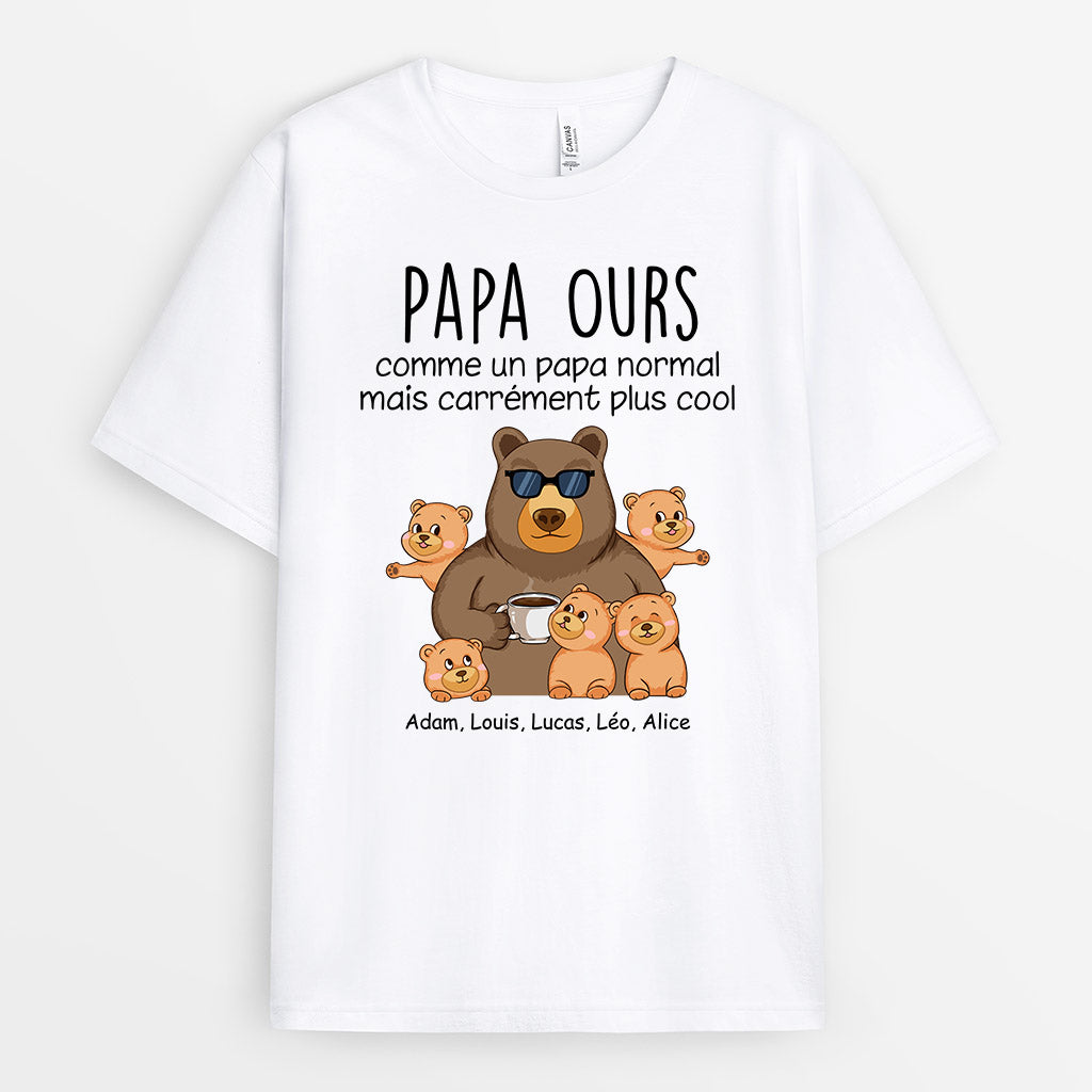 Sweat Shirt Pull Papa Ours Papa Ours Cadeau Personnalisé T-shirt