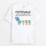 1031AFR2 Cadeau Personnalise T shirt Saurus Papa Papi