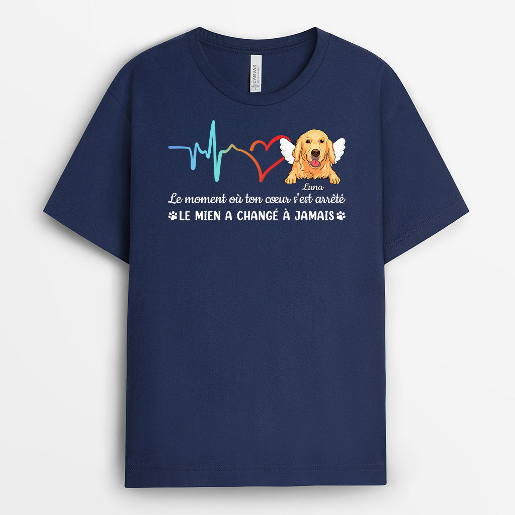 Le Moment Où Votre Cœur S'est Arrêté Chien - Cadeau Personalisé | T-shirt pour Amoureux des Chiens