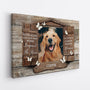 1036CFR2 Cadeau Personnalise Toile Bonjour Au Revoir Amour Amoureux des chiens