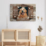 1036CFR3 Cadeau Personnalise Toile Bonjour Au Revoir Amour Amoureux des chiens