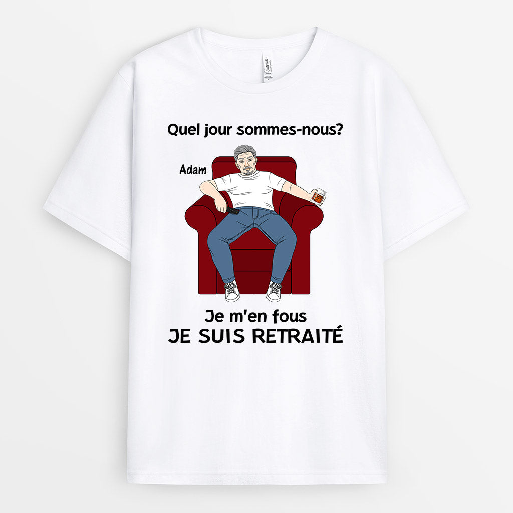 Je Suis Retraité - Cadeau Personnalisé | T-shirt pour Papa Papi