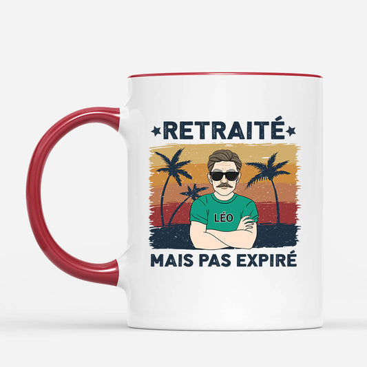1045MFR1 Cadeau Personnalise Mug Retraite Expire Papa Papi