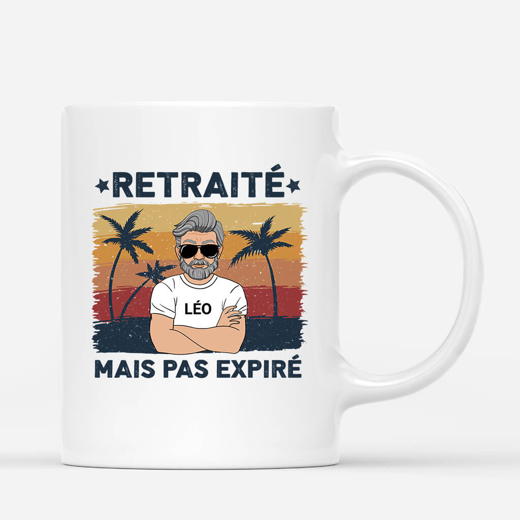 Retraité Mais Pas Expiré - Cadeau Personnalisé | Mug pour Papa Papi