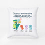 1050PFR1 Cadeau Personnalise Coussin Joyeux Anniversaire Papasaurus Papa Papi
