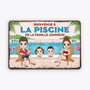1078EFR1 Cadeau Personnalise Plaque Piscine Famille
