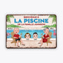 1078EFR2 Cadeau Personnalise Plaque Piscine Famille