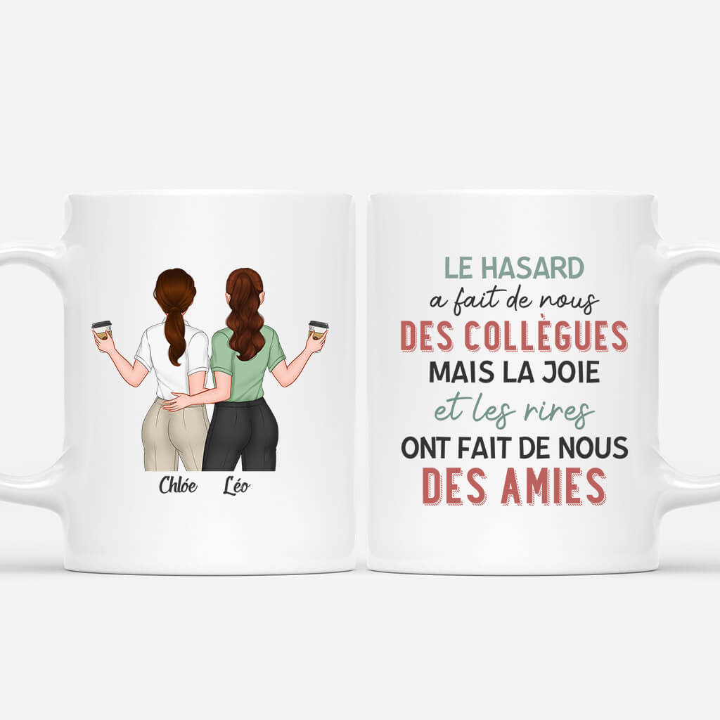 1125MFR1 Cadeau Personnalise Mug Hasard Joie Rires Amies Collegues