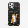 1201FFR2 Cadeau Personnalise Coque Telephone Maman Chat Papa Chat Amoureux des animaux