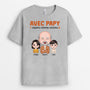 1219AFR2 Cadeau Personnalise T shirt Copains Cochons Papa