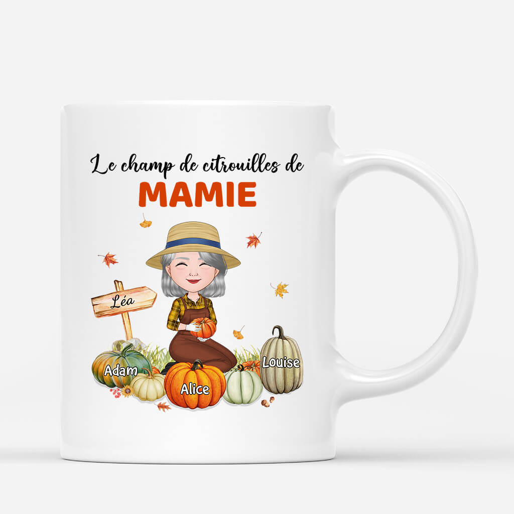 Mug Le Champ De Citrouilles De Mamie Personnalisé