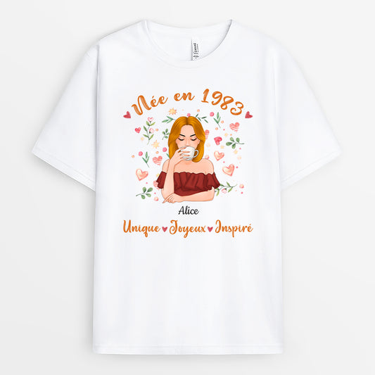 1232AFR3 t shirt ne en 1993 personnalise