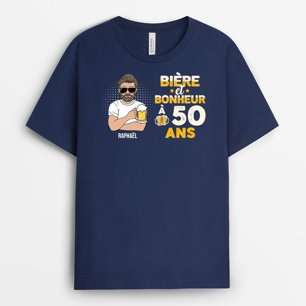 1243AFR2 t shirt homme personnalise biere et bonheur 1243aki8b_59ea410c 1607 4034 ba9b ed4f47b8b7db