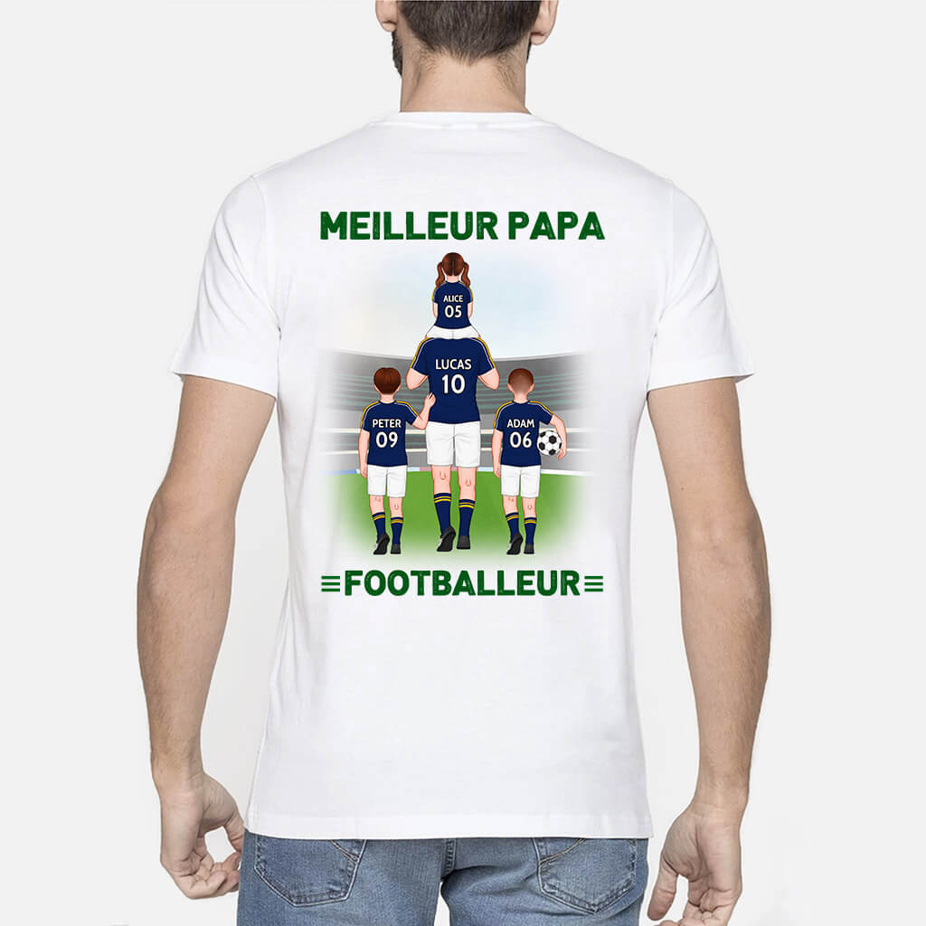 1256hfr2 sweat a capuche le meilleur papa footballeur de tous les temps personnalise