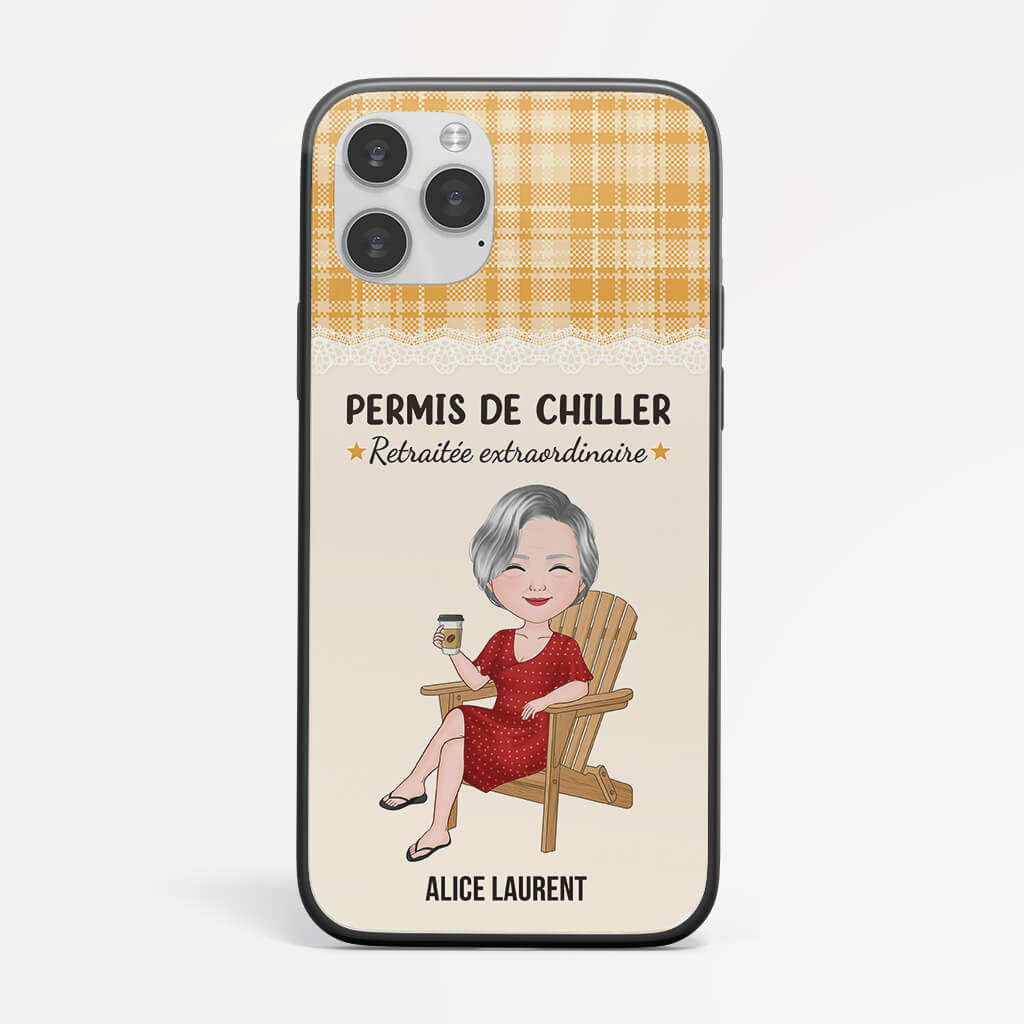 Permis de Chiller Cadeau Personnalisé Coque de Téléphone pour Retr