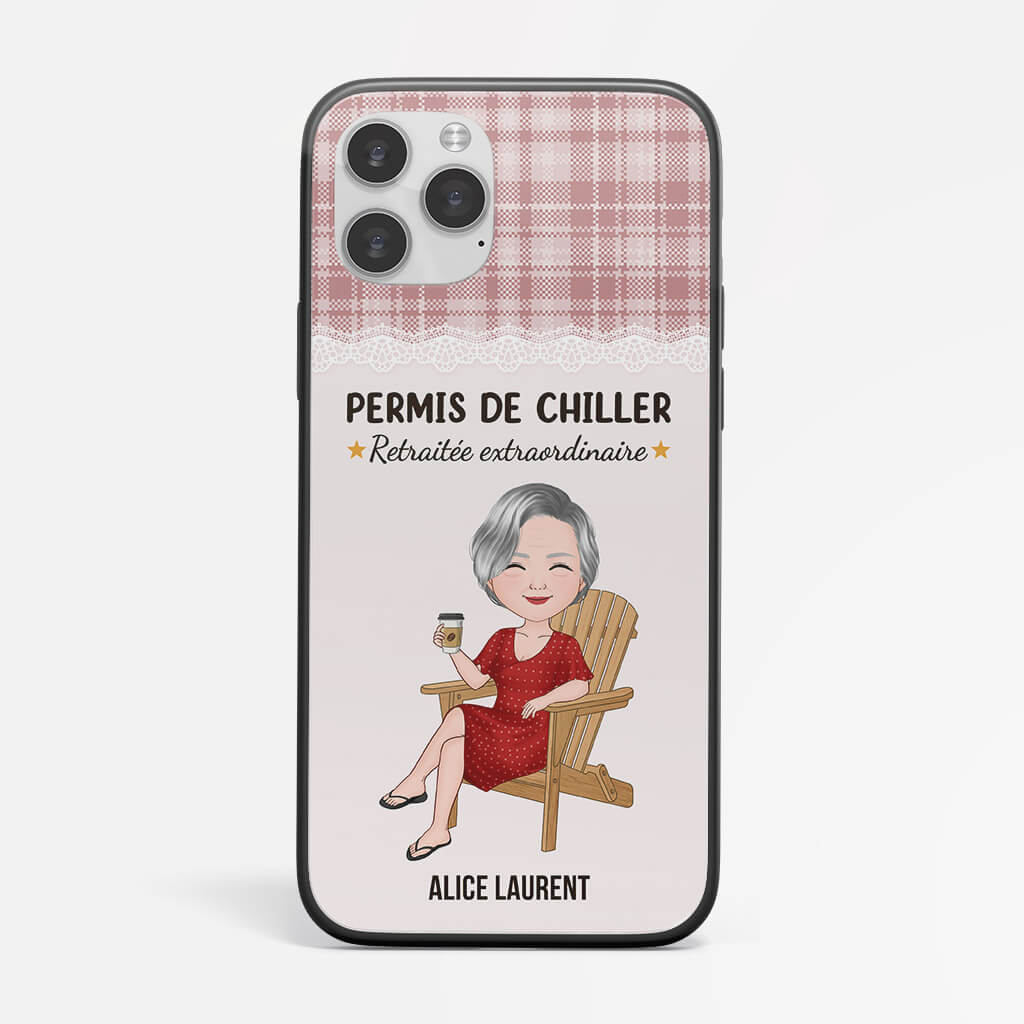 1268FFR2 coque de telephone iphone 14 permis de chiller retraite extraordinaire personnalisee