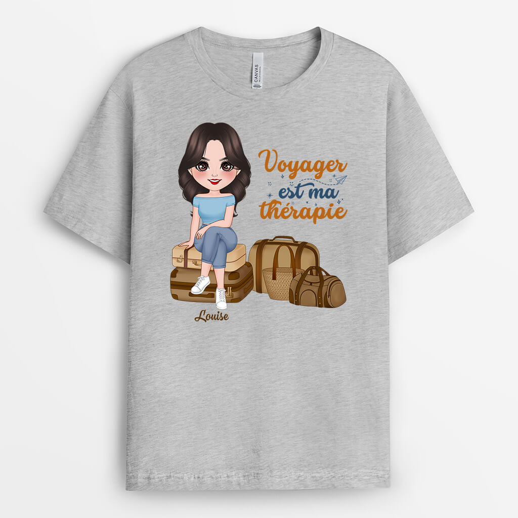 1290AFR1 t shirt voyager est ma therapie personnalise