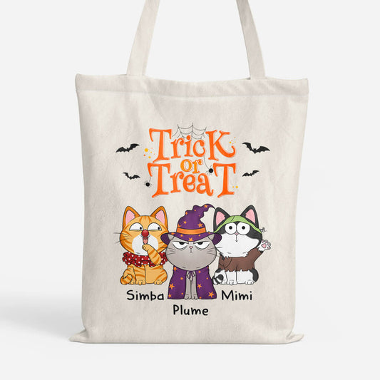 1294BFR1 tote bag des bonbons ou un sort personnalise