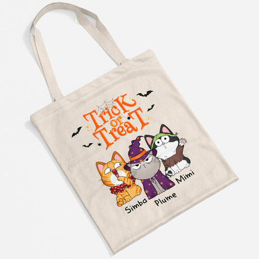 1294BFR2 tote bag des bonbons ou un sort personnalise