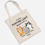 1295BFR2 tote bag cette maman ce papa chat appartient a personnalise