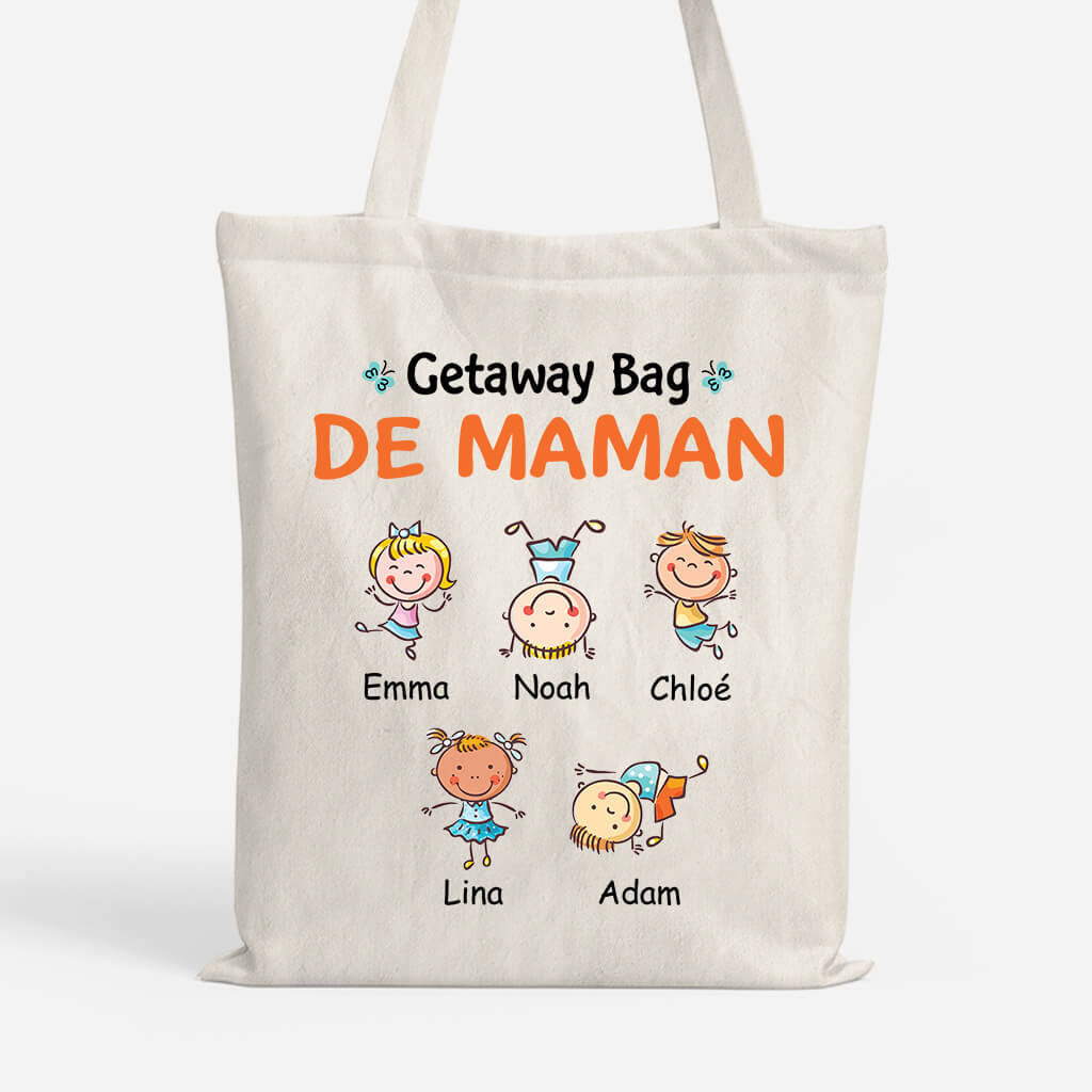 Getaway Bag De Maman - Cadeau Personnalisé | Tote Bag pour Maman