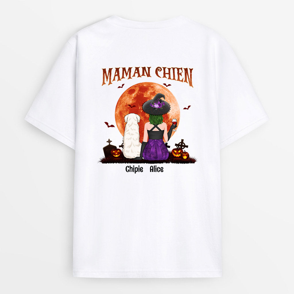 Maman Chien Halloween  - Cadeau Personnalisé | T-shirt pour Amoureux des animaux