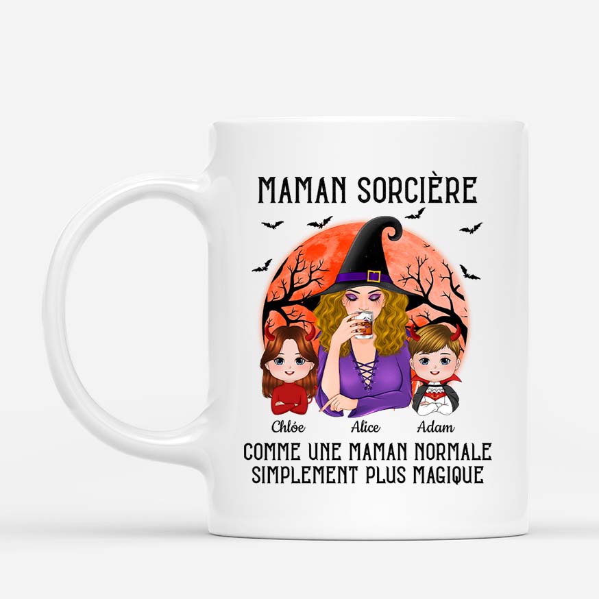 Mamie Sorcière Comme Une Mamie Normale Simplement Plus Magique - Cadeau Personnalisé | Mug pour Grand-mère