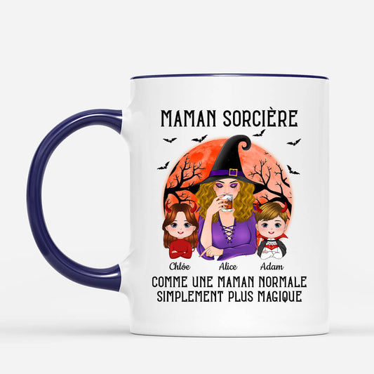 1324MFR2 mug mamie sorciere comme une mamie normale simplement plus magique personnalise
