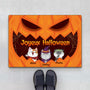 1325DFR1 paillasson joyeux halloween chat citrouille personnalise