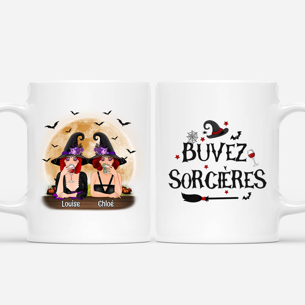 Buvez Sorcières - Cadeau Personnalisé | Mug pour Halloween