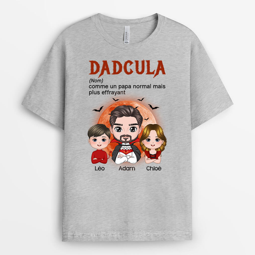 Dadcula Comme Un Papa Normal Mais Plus Cool | Cadeau Personnalisé  | T-shirt pour Halloween