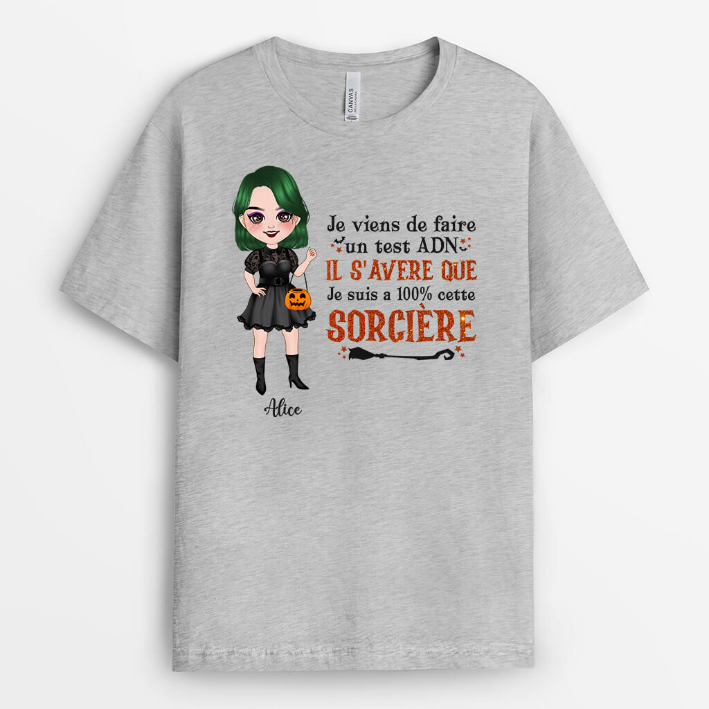 1342AFR2 t shirt je viens de faire un test adn personnalise