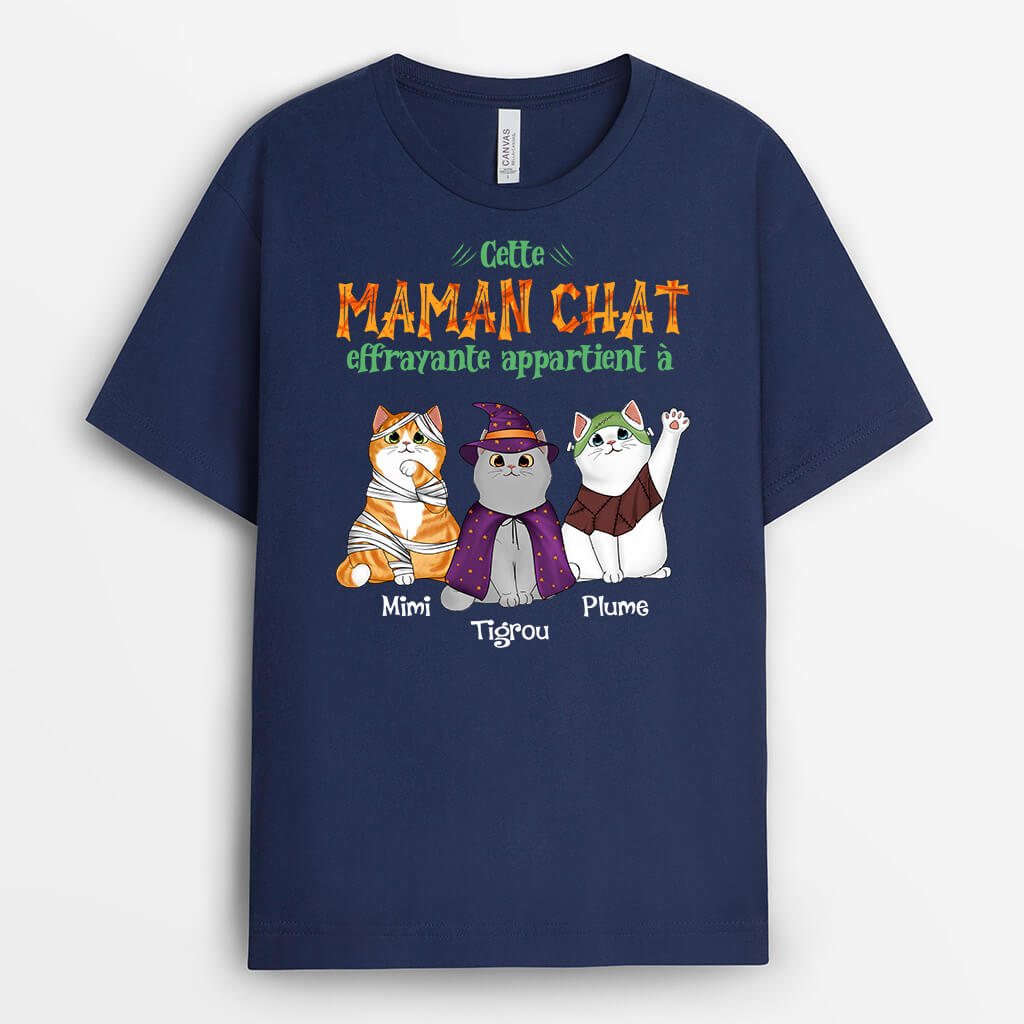 1352AFR2 t shirt cette maman chat  ce papa chat effrayant appartient personnalise_43b81991 930e 4932 a3bc dc3e4aaa2890