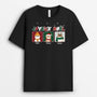 1358AFR1 t shirt joyeux noel chats personnalise