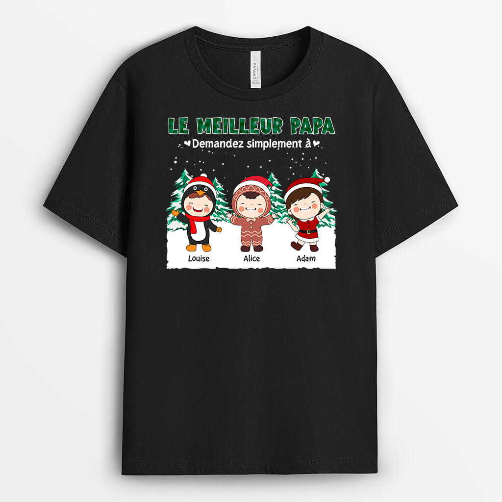 Meilleur Papa De Tous Les Temps - Cadeau Personnalisé | T-shirt pour Papa