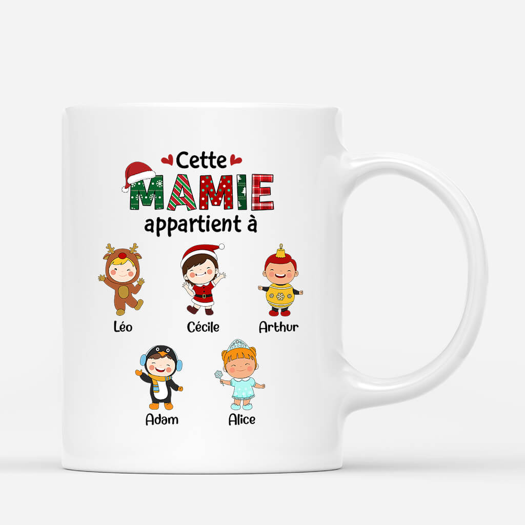 Cette Mamie Appartient À Version Noël - Cadeau Personnalisé | Mug pour Noël