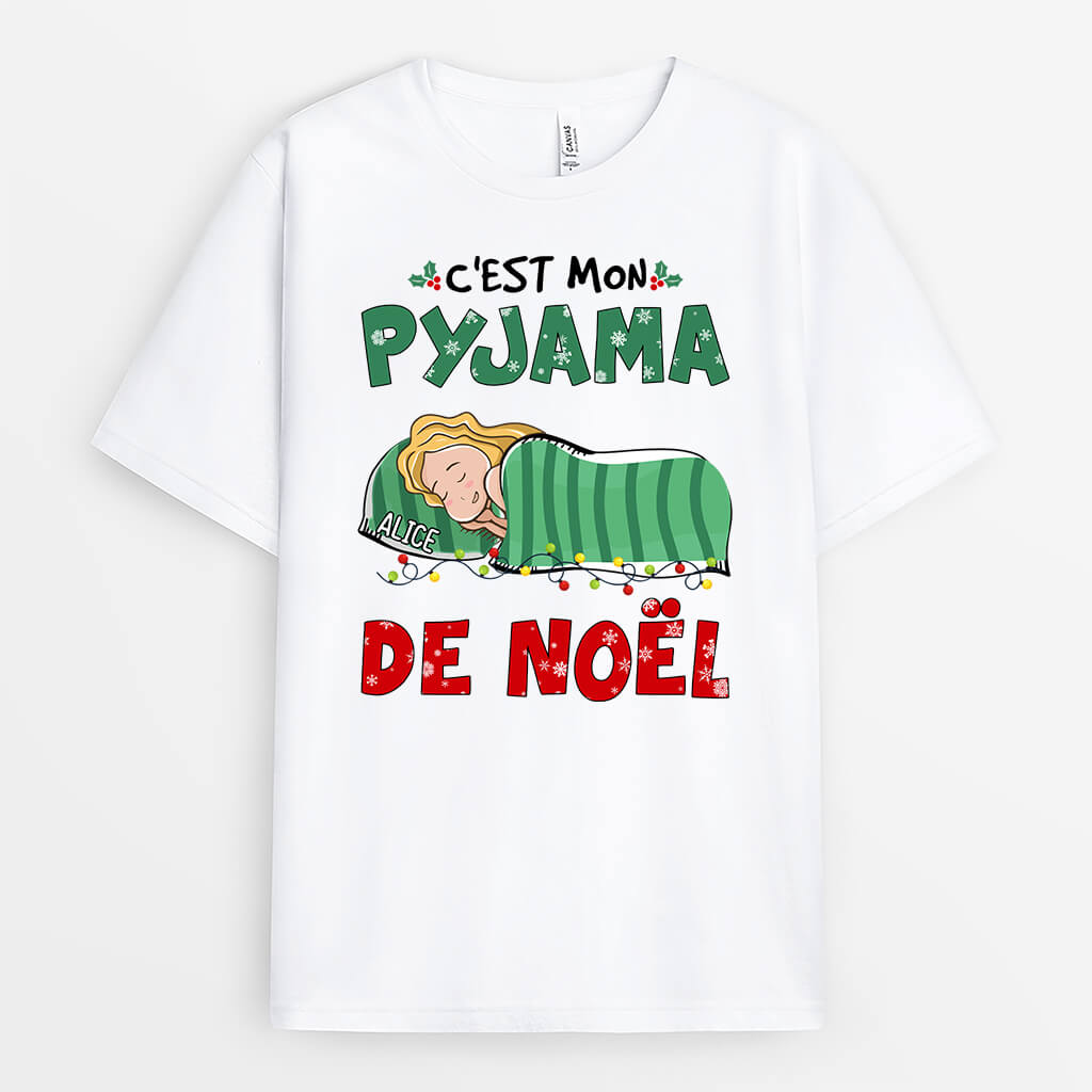 C'est Mon Pyjama De Noël - Cadeau Personnalisé | T-shirt pour Noël